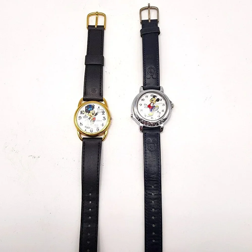 Lorus Disney Lot of Two Mickey Mouse Wristwatches