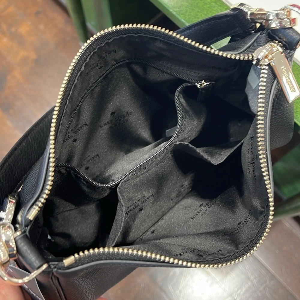 Kate Spade Rosie Shoulder Bag With Tech Attachment AirPod  Black  NWT