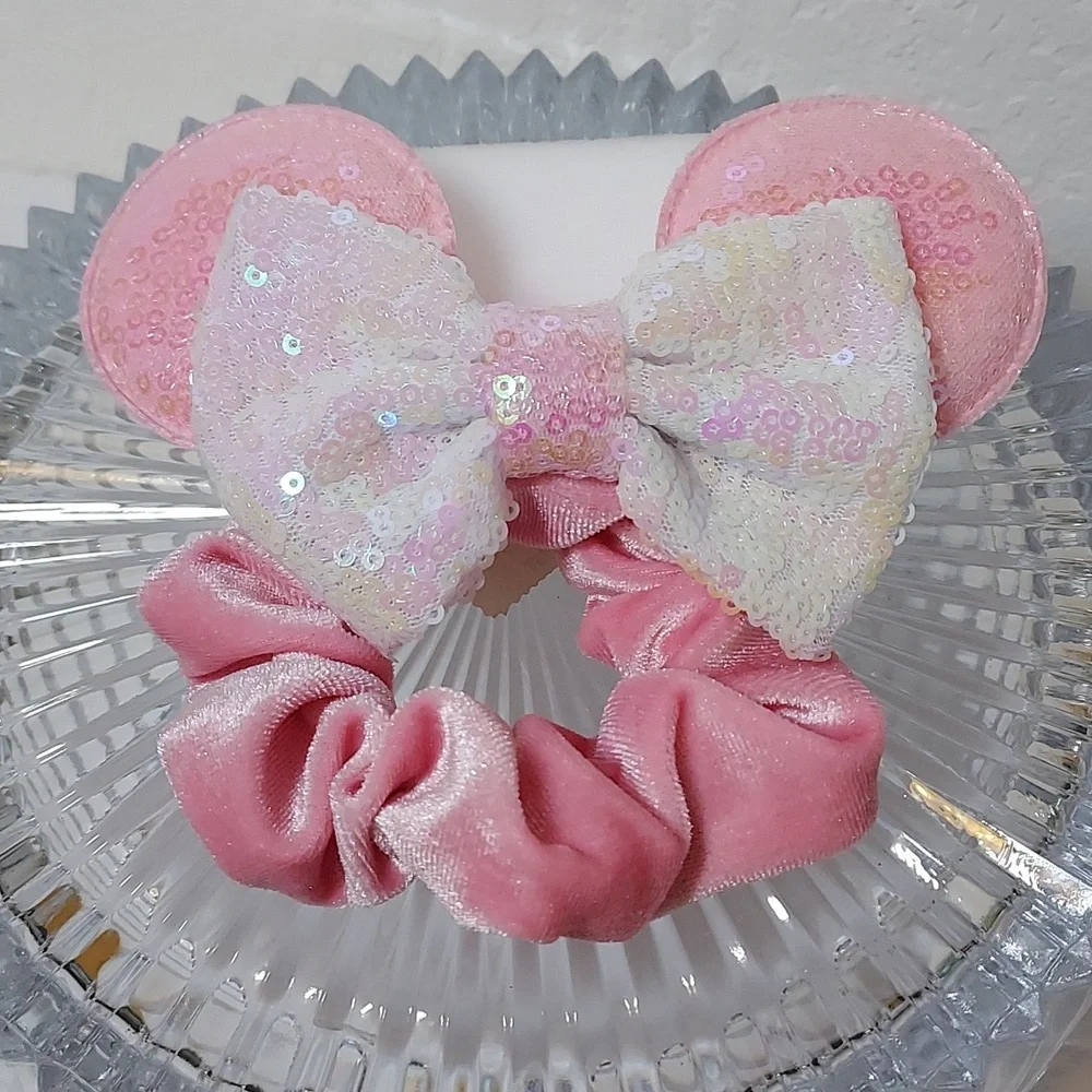 Hair Ties - Sequins - Mini Mouse Ears 4-bundle