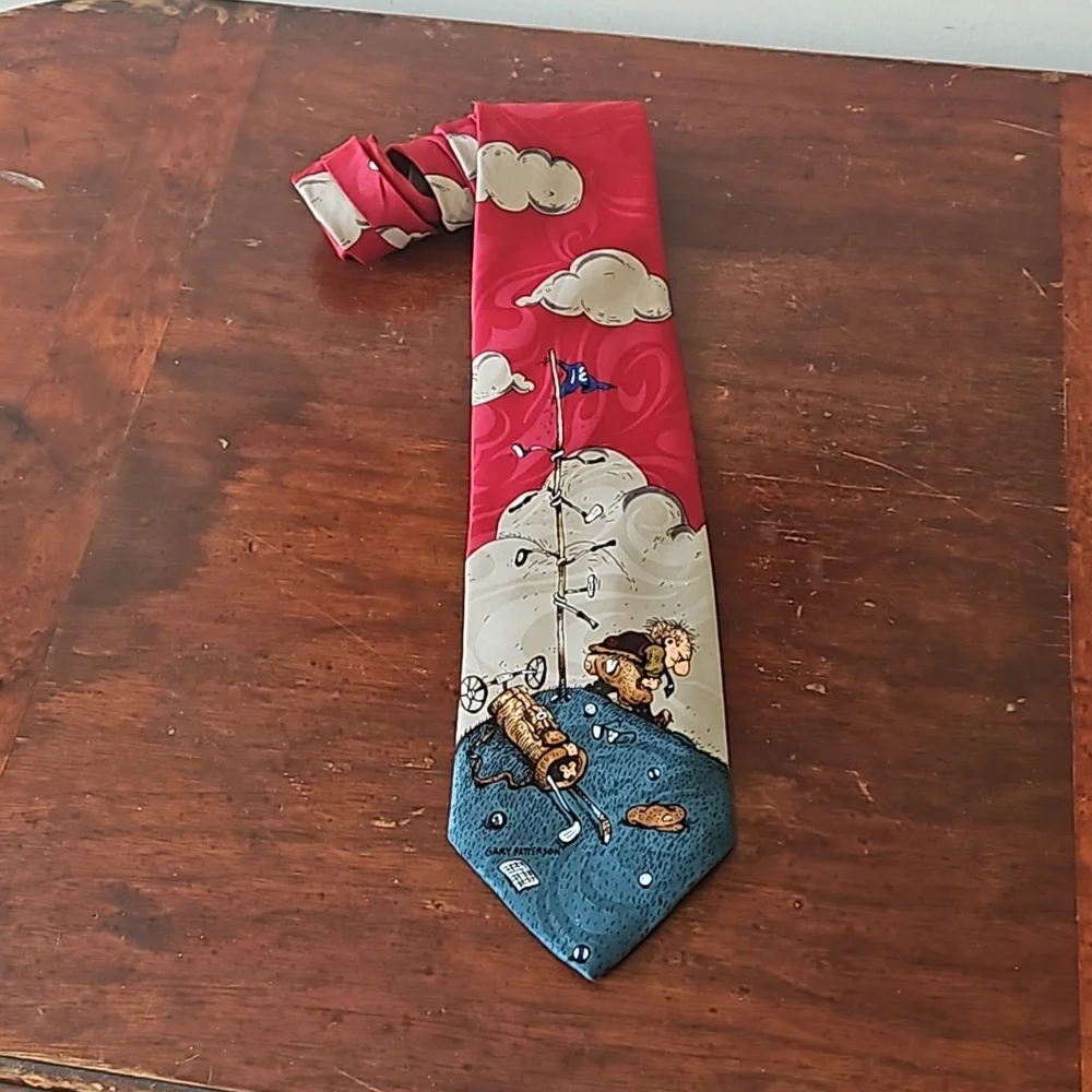 Vintage Balacine Hot Cakes Gary Patterson Golf Humor Tie Made in USA
