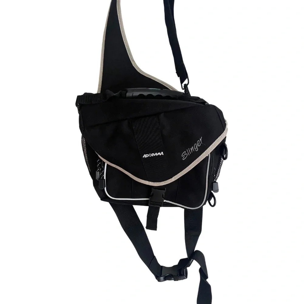 Adorama Camera Slinger Travel Bag Canvas with Reflective Details [Black]