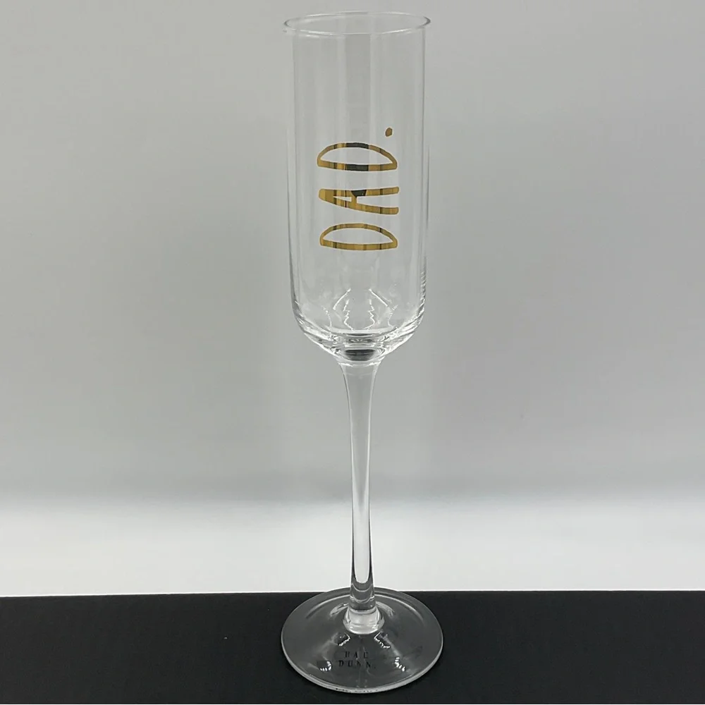 Rae Dunn DAD Pregnancy Announcement Stemmed Champagne Flute Glass Surprise