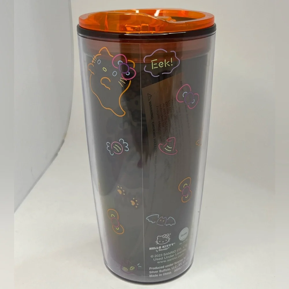 Hello Kitty Halloween & Fall Pumpkin Spice Travel Tumbler Cups Set of 2