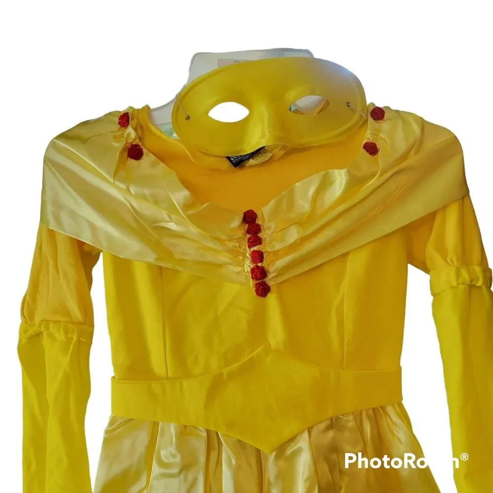 Disney Princess Belle Beauty the Beast Costume Girls Sz 5 Halloween Vtg Handmade