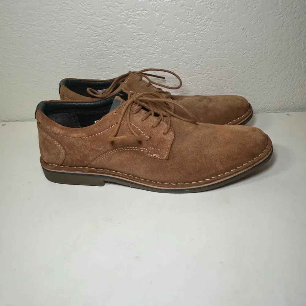 Steve Madden Suede Hatrick 215 Lace Up Brown Dress Shoes Size 10