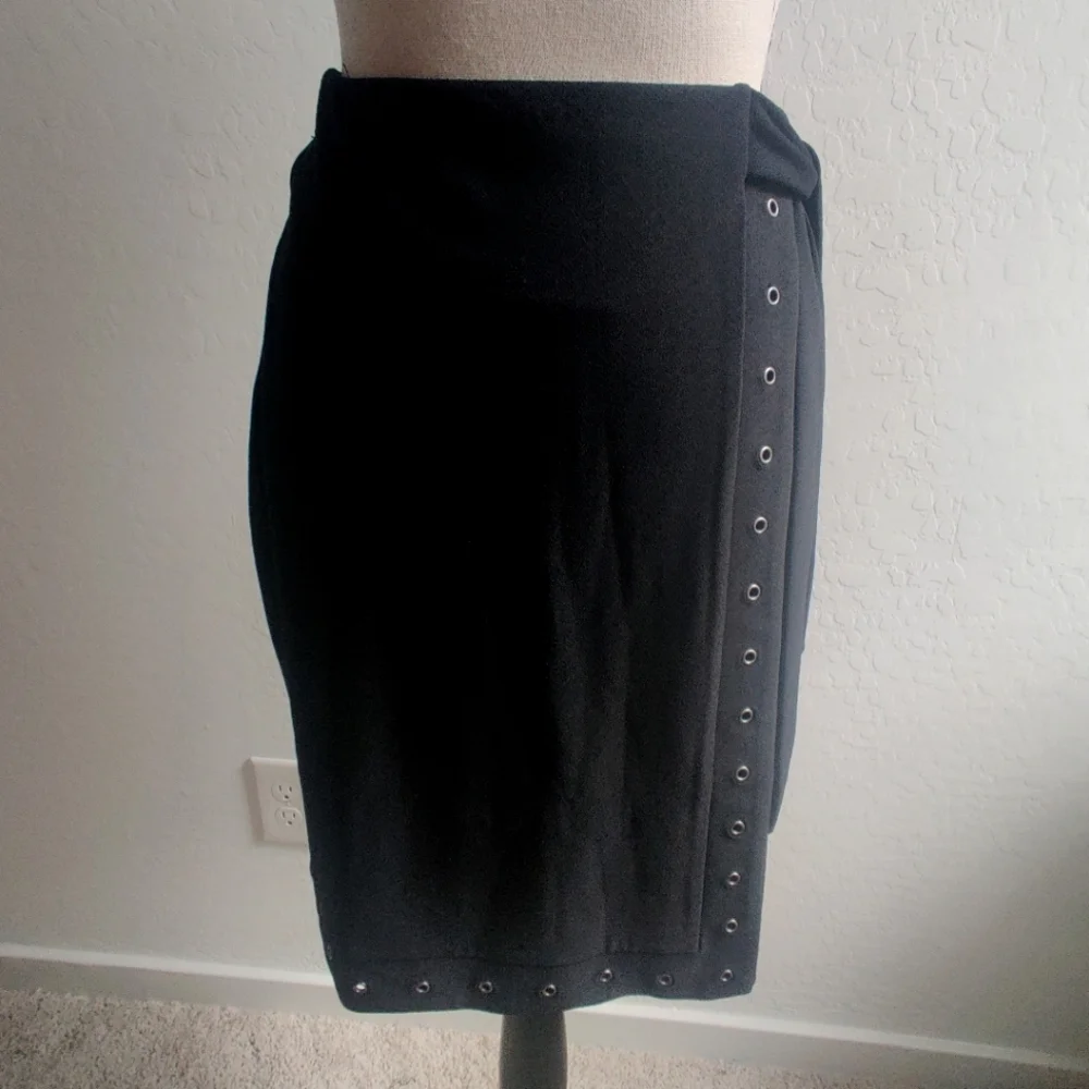 NWOT Lysse studded eyelets layered midi punk whimsigoth steampunk skirt (XS)