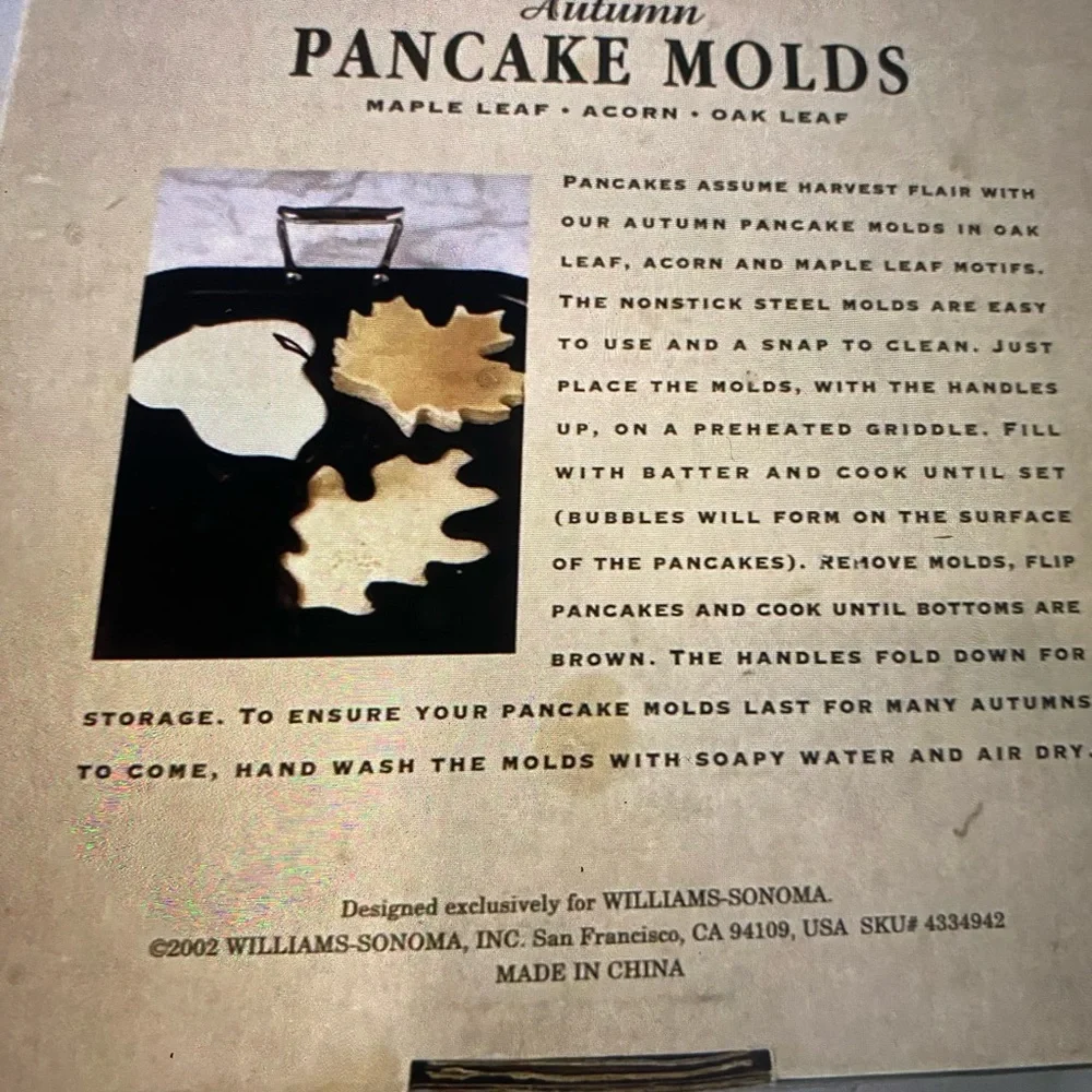 Williams Sonoma questions leave