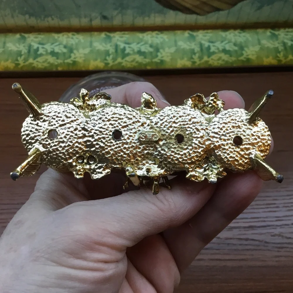 Vintage Gold Tone over Silver Lipstick Holder ~ Filigree Fancy ~ SF Sam Fink.