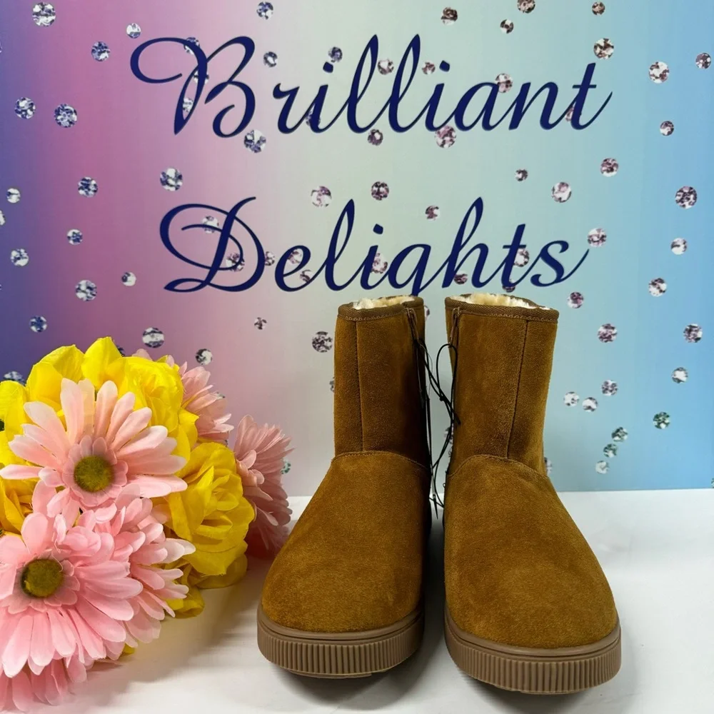 🍁SUEDE SHEARLING STYLE GIRLS BOOTS