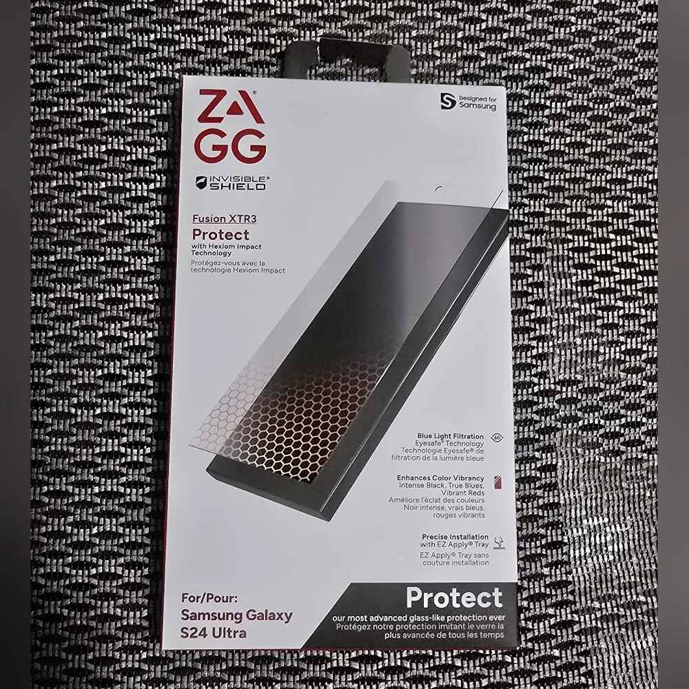 New ZAGG invisible shield protector clear designed for Samsung Galaxy S24 Ultra