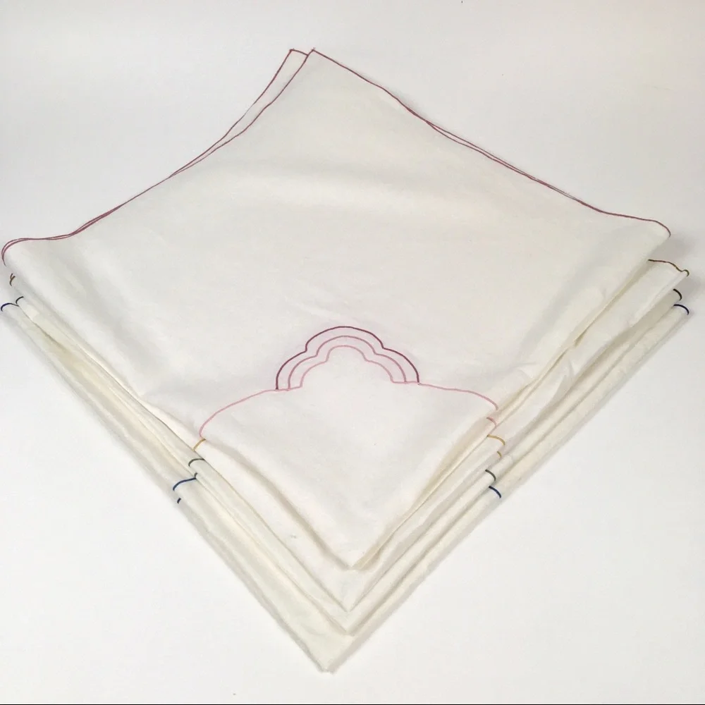 Vintage Linen Embroidered Tablecloths 40