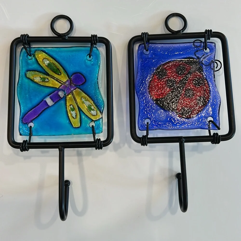 Glass & Metal Decorative Hooks