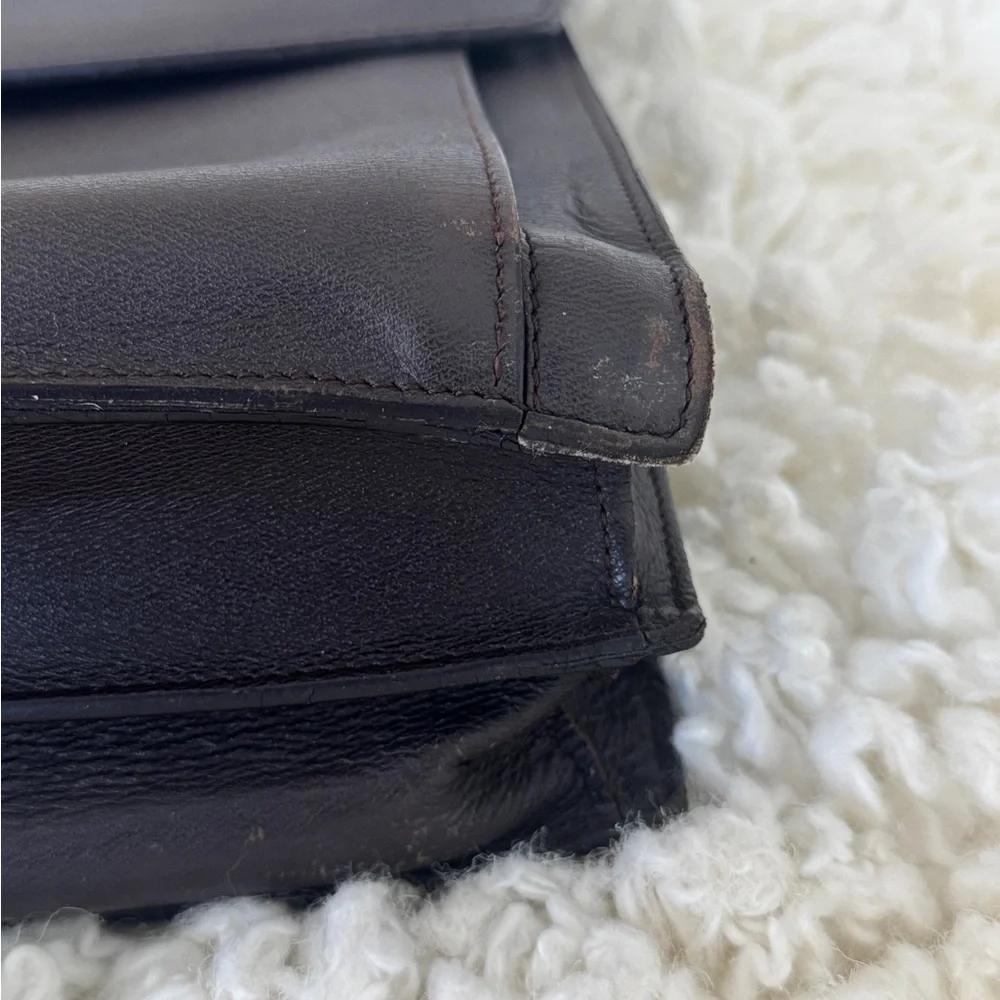 Smythson of Bond St Grosvenor Full Grain Briefcase Brown FREE SHIPPING!