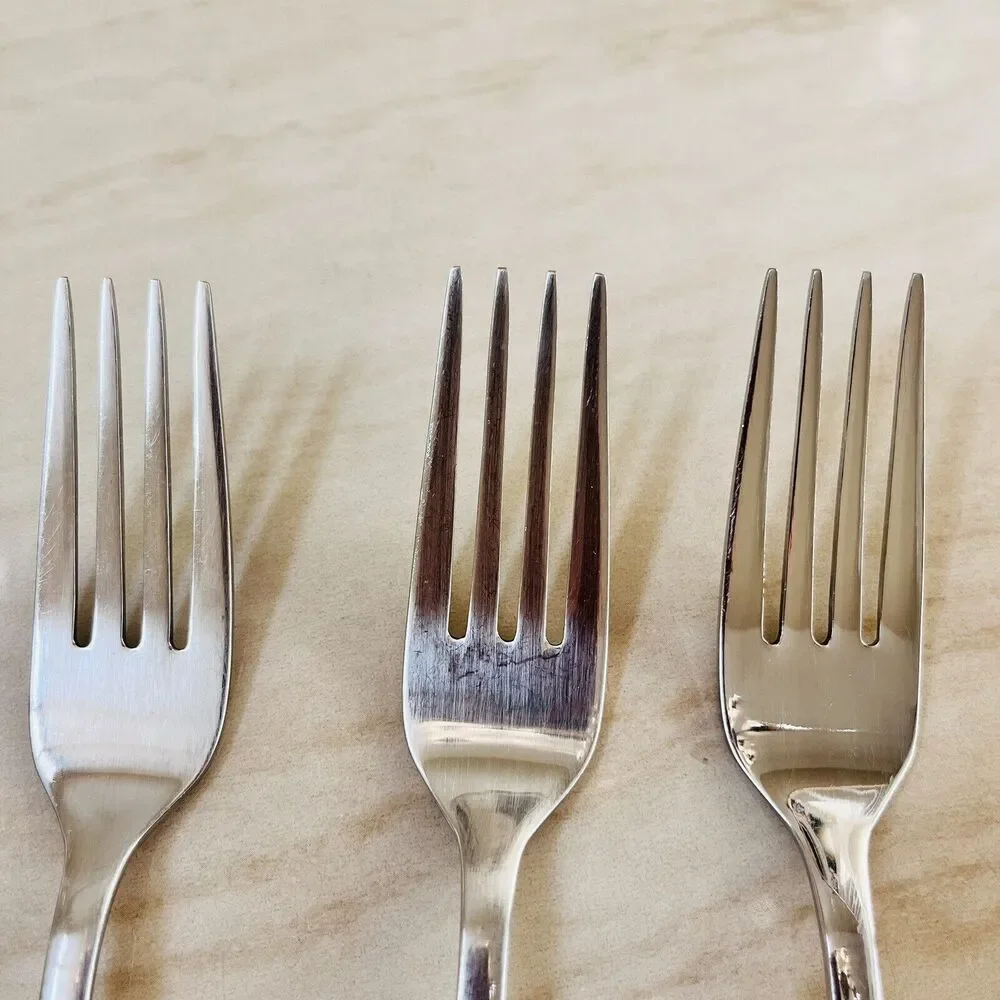 INTERNATIONAL Silver INS330 Stainless 18/10 Flatware Salad Forks 3pc