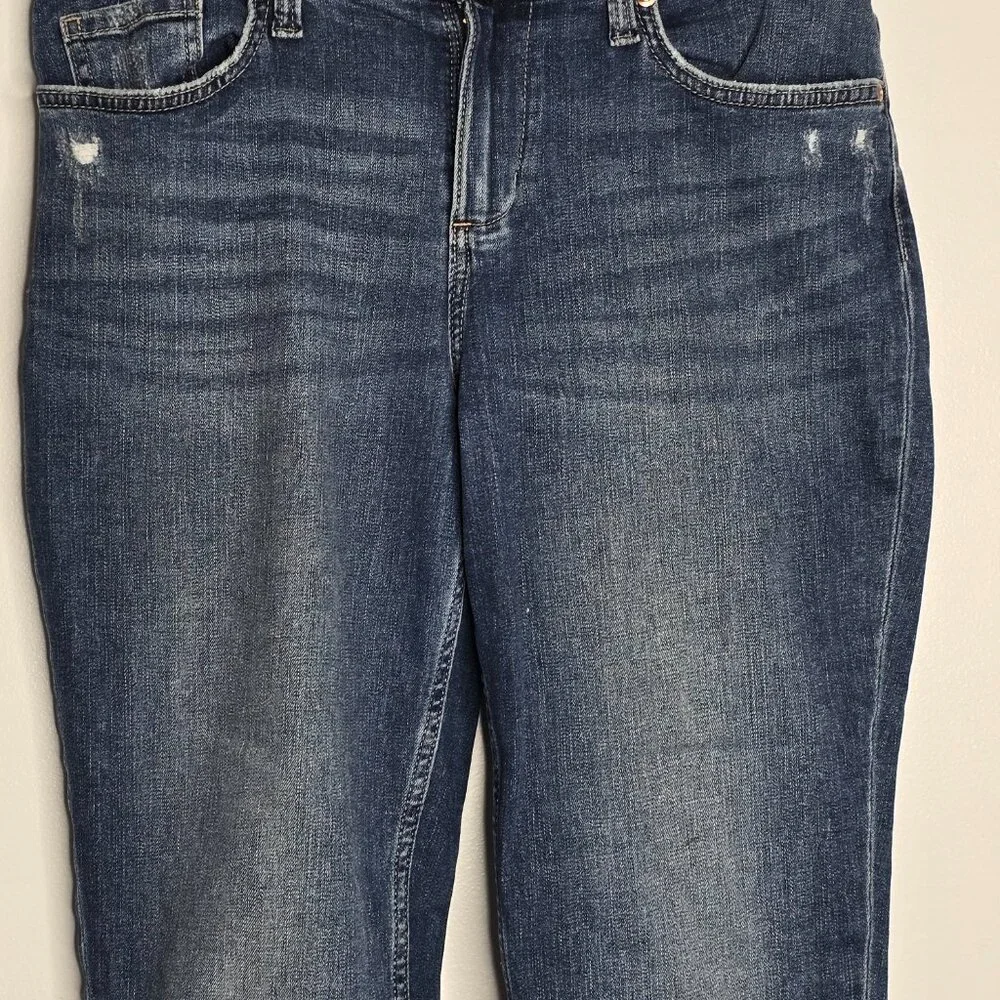 Riders By Lee Capri Womens Denim Jeans Size 10 Medium Blue Stretch Cuffed