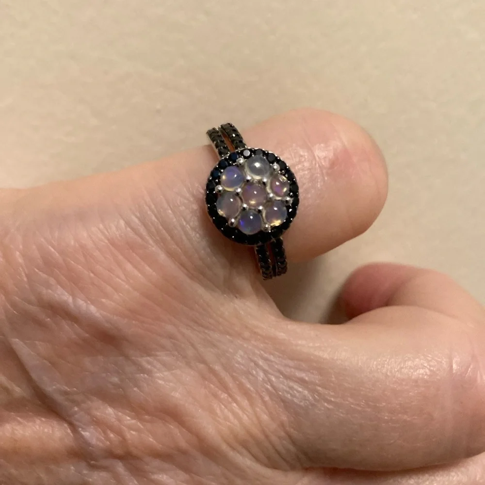 Opal & Black Spinel