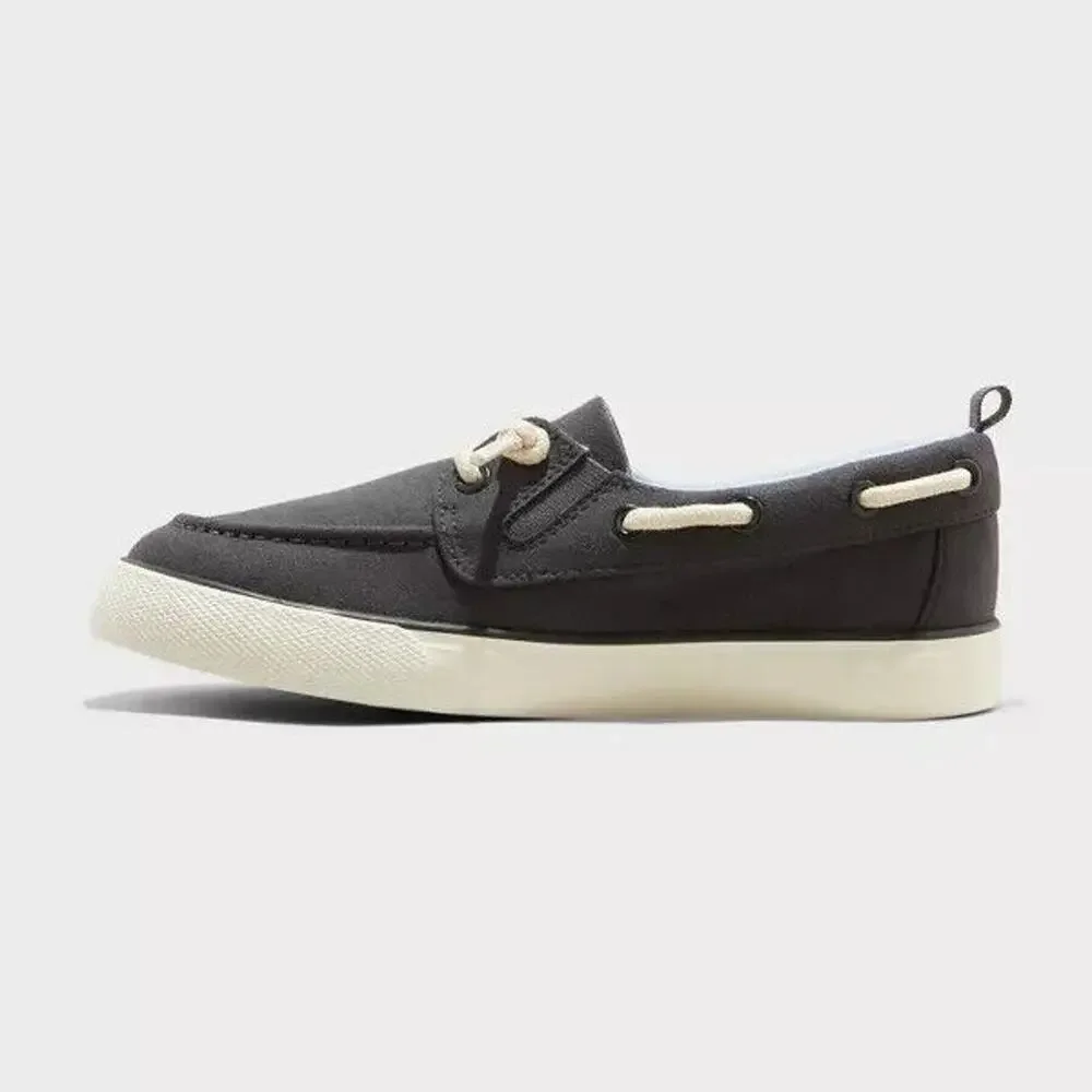 Kids' Reece Boat Shoes - Charcoal Gray -Cat & Jack