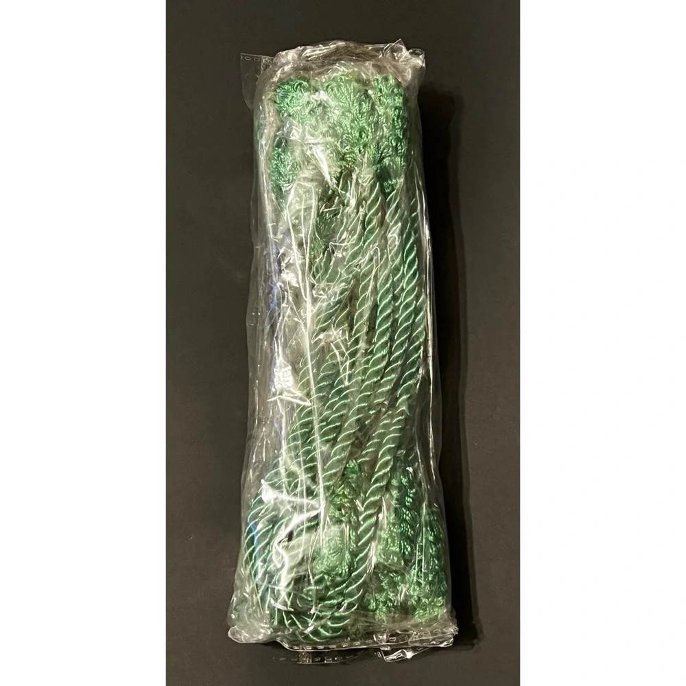 Green Decorative Banister Ties Corded Package Toppers