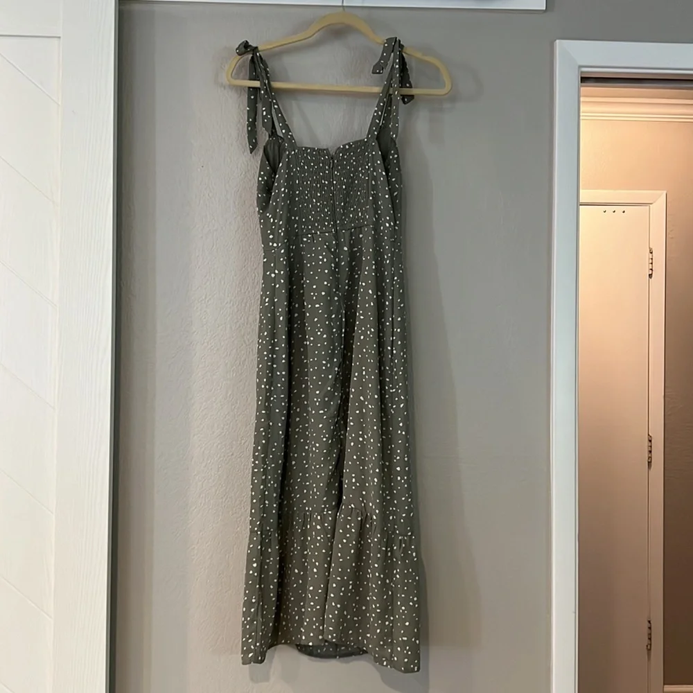 Abercrombie & Fitch Green Polka Dot Maxi
