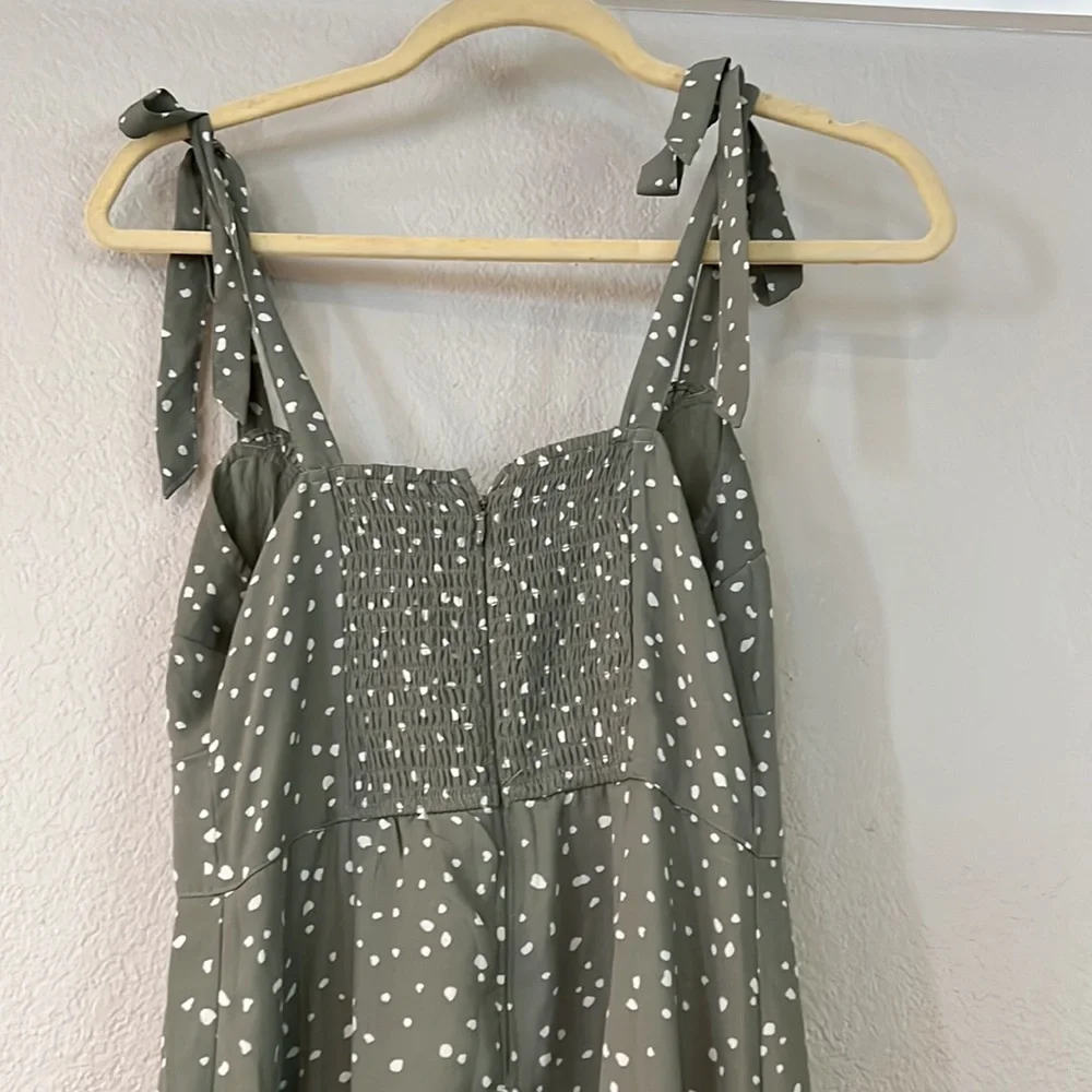 Abercrombie & Fitch Green Polka Dot Maxi