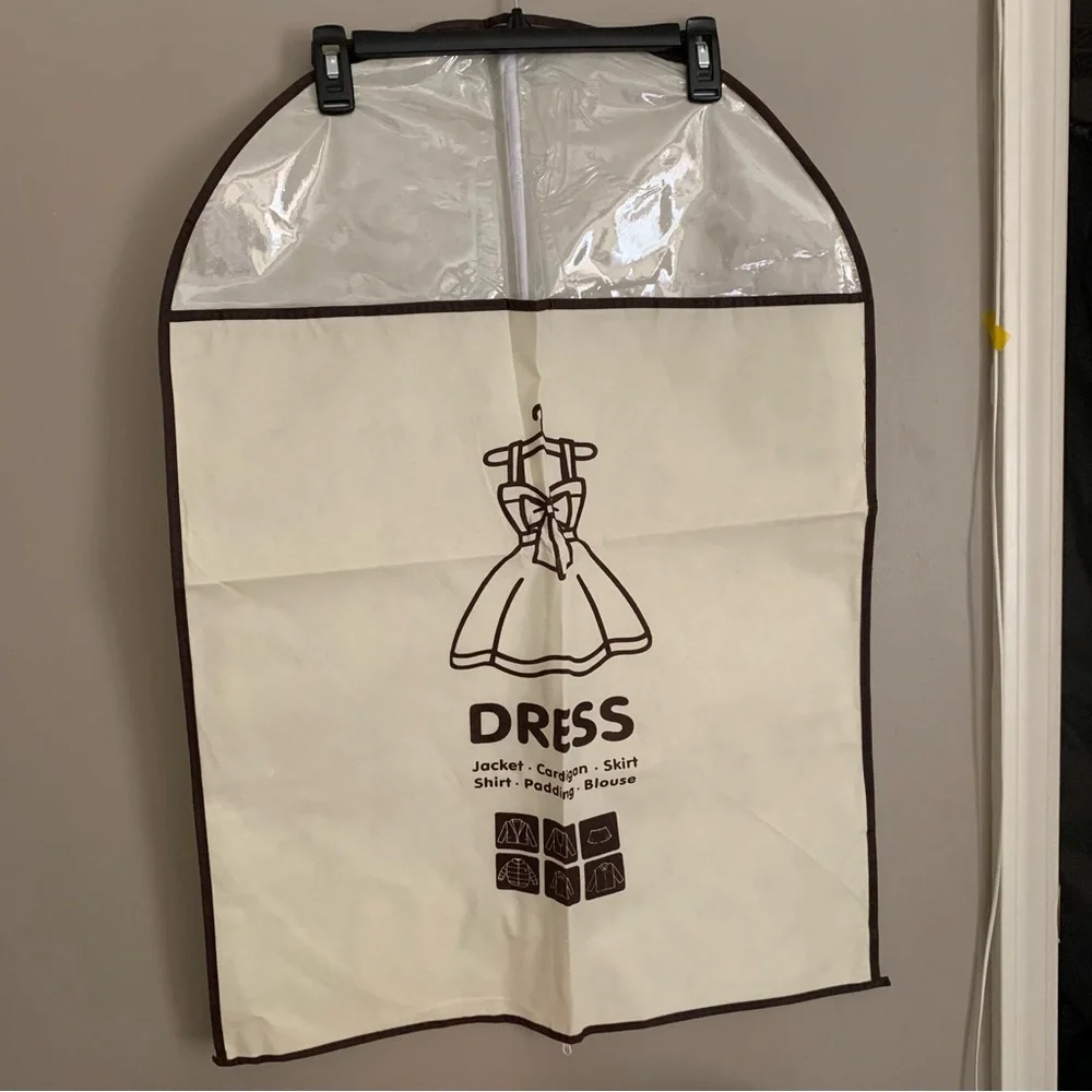 2x Garment Bag Travel Dress Storage Full Zipper Coat Carrier