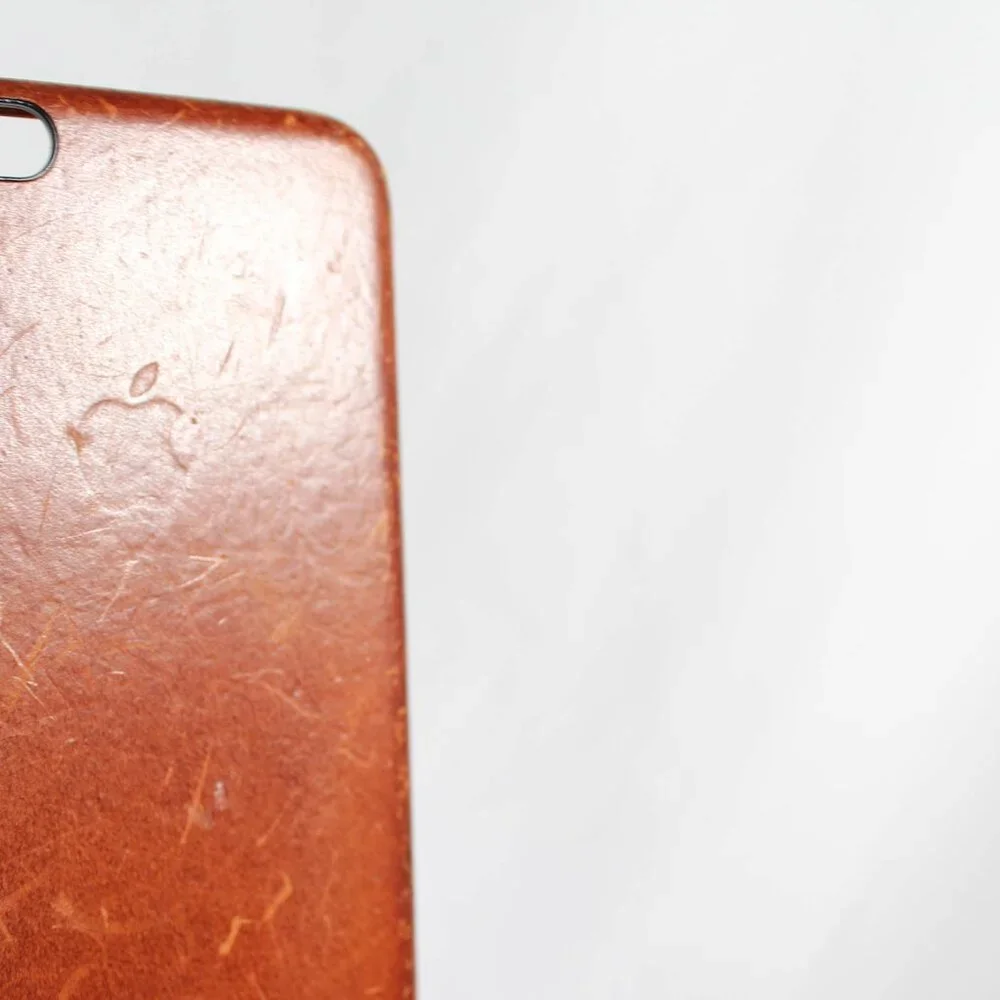 Genuine Apple Leather Case for iPhone 7 Plus/8 Plus Saddle Brown Fair Condition