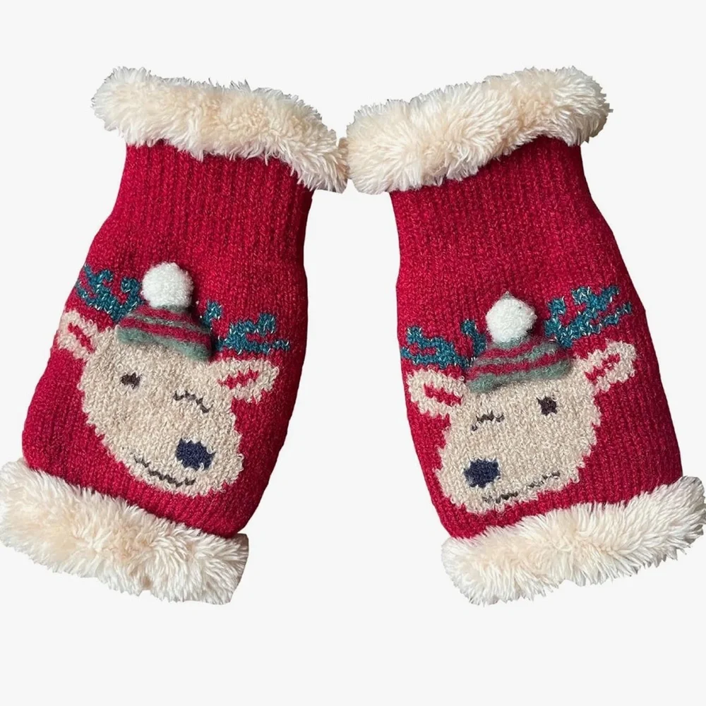 - Warm cozy fingerless mittens hand warmers cute for winter