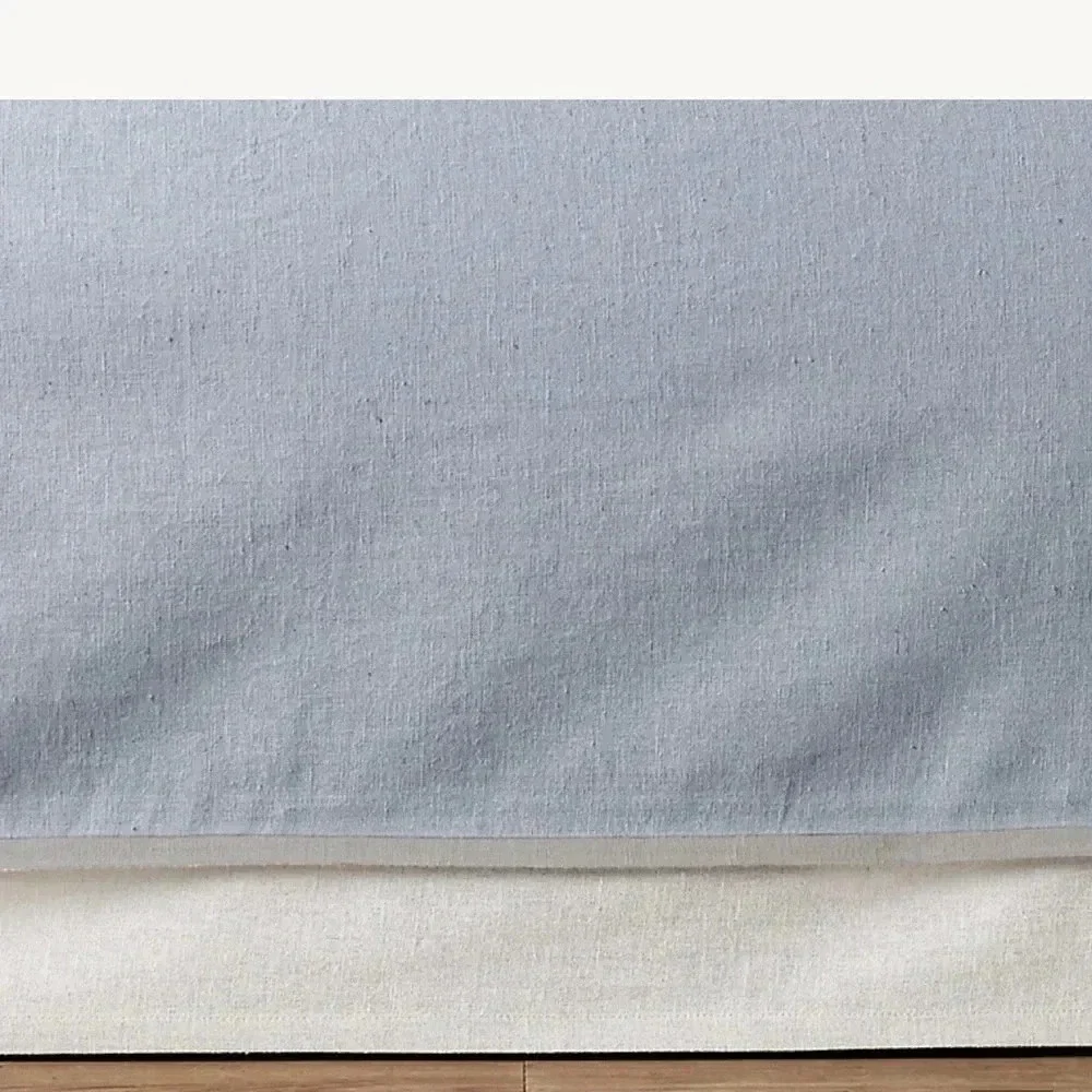 Baby CRIB BEDSKIR - NEW- French Blue Crib- by Restoration Hardware