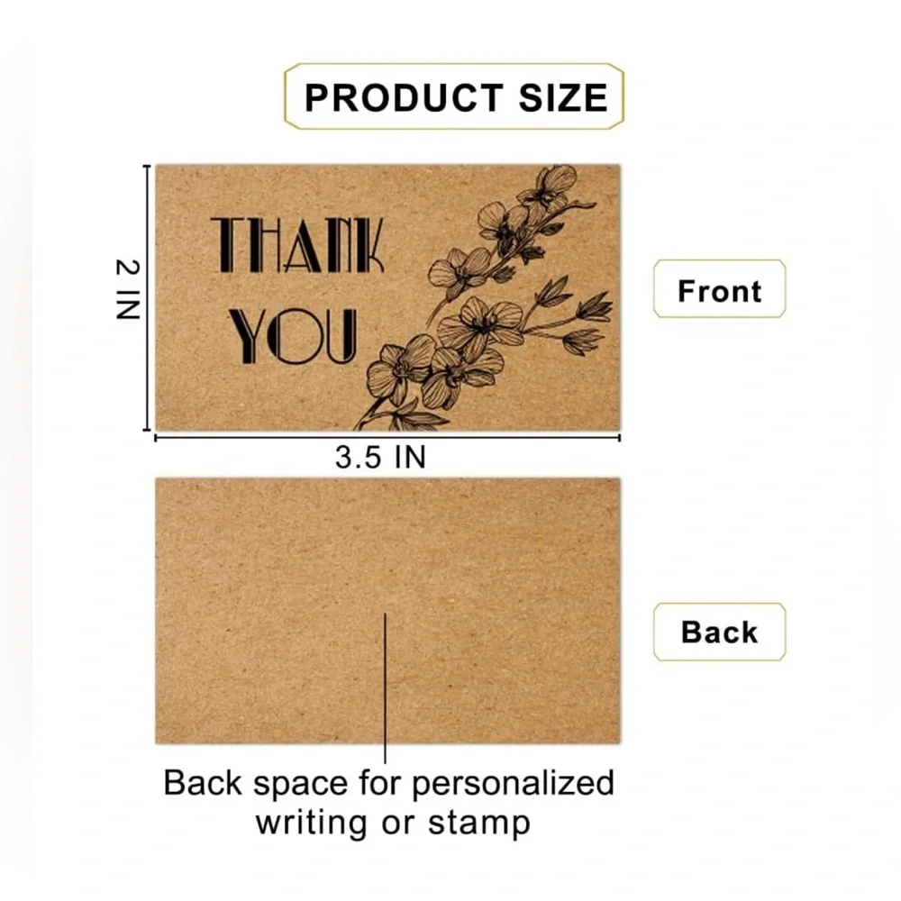 KiDEPOCH 180 Thank You Cards Small Business, Mini Thank You for Supporting. NEW