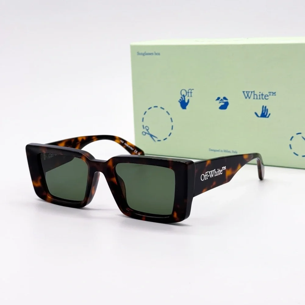 NEW OFF-WHITE SAVANNAH AF 16055 HAVANA SUNGLASSES SQUARE OERI077 6055