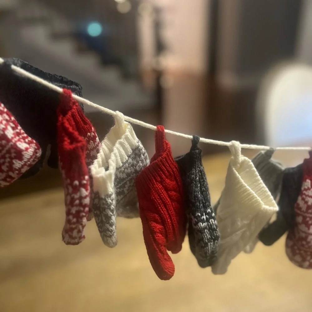 RH Baby mitten advent garland - like new