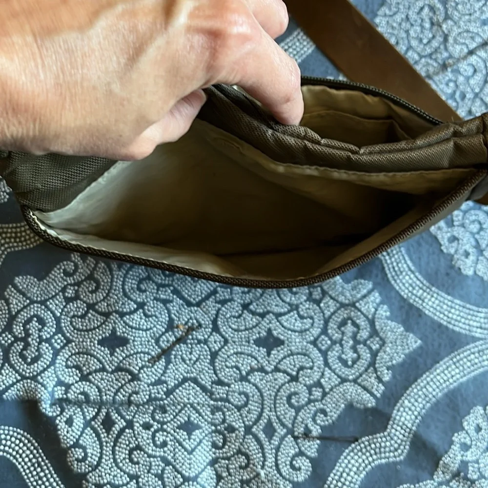 Tumi Army Green Crossbody Bag