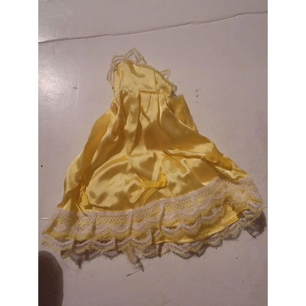Vintage Barbie Ken Skipper‎ Doll Accessory Clothing Yellow White Dress VTG