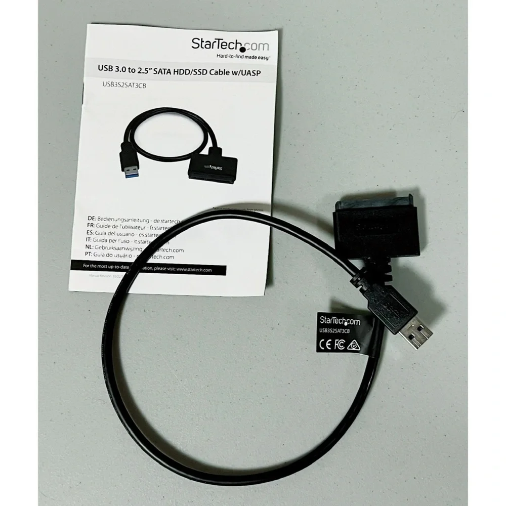 StarTech Black USB 3.0 to 2.5” SATA HDD/SSD Cable Wire w/UASP 💾 #cable #laptop