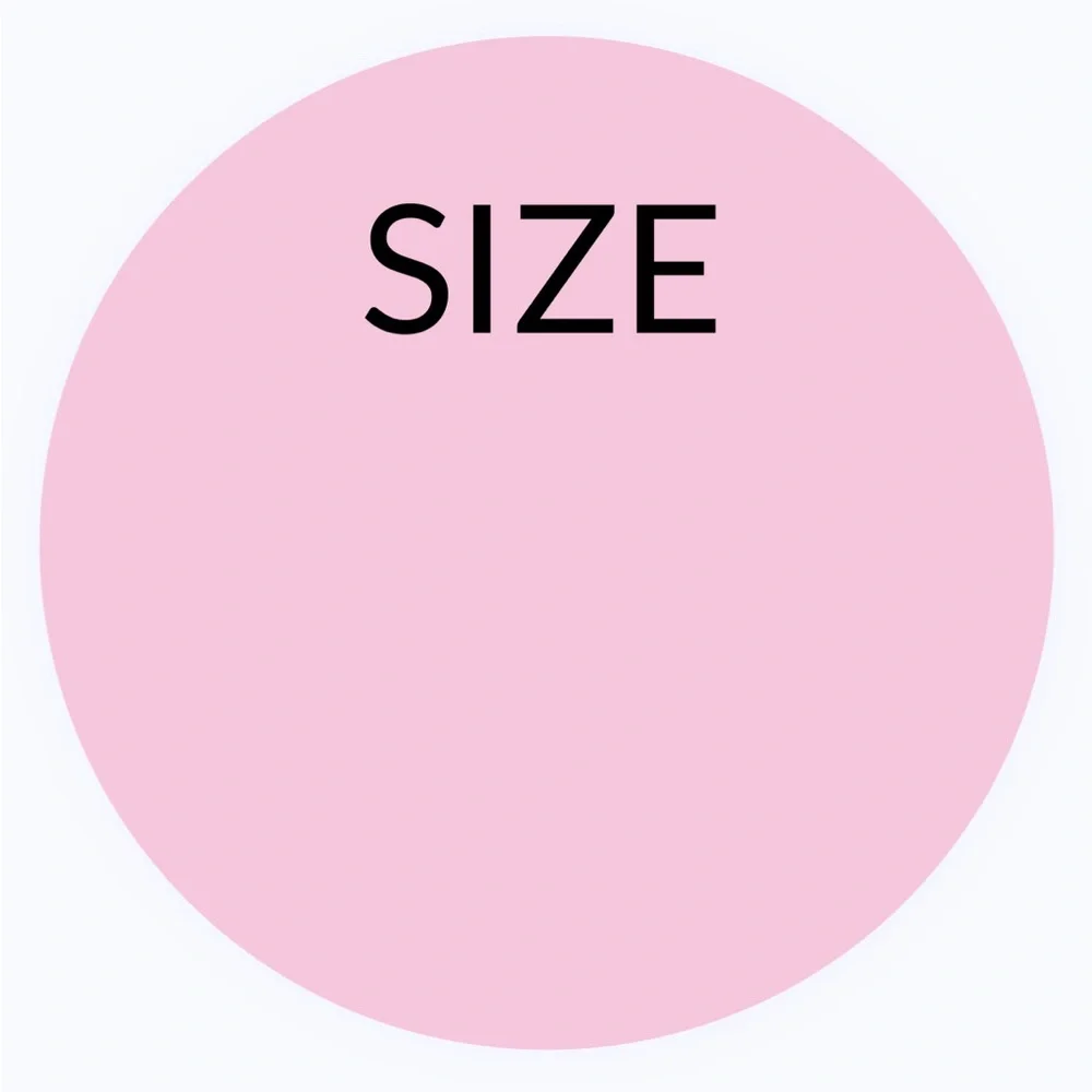 30 STICKERS - 2” ROUND - SIZE LABELS TO FILL IN & INPUT ODD SIZES OR # SIZES