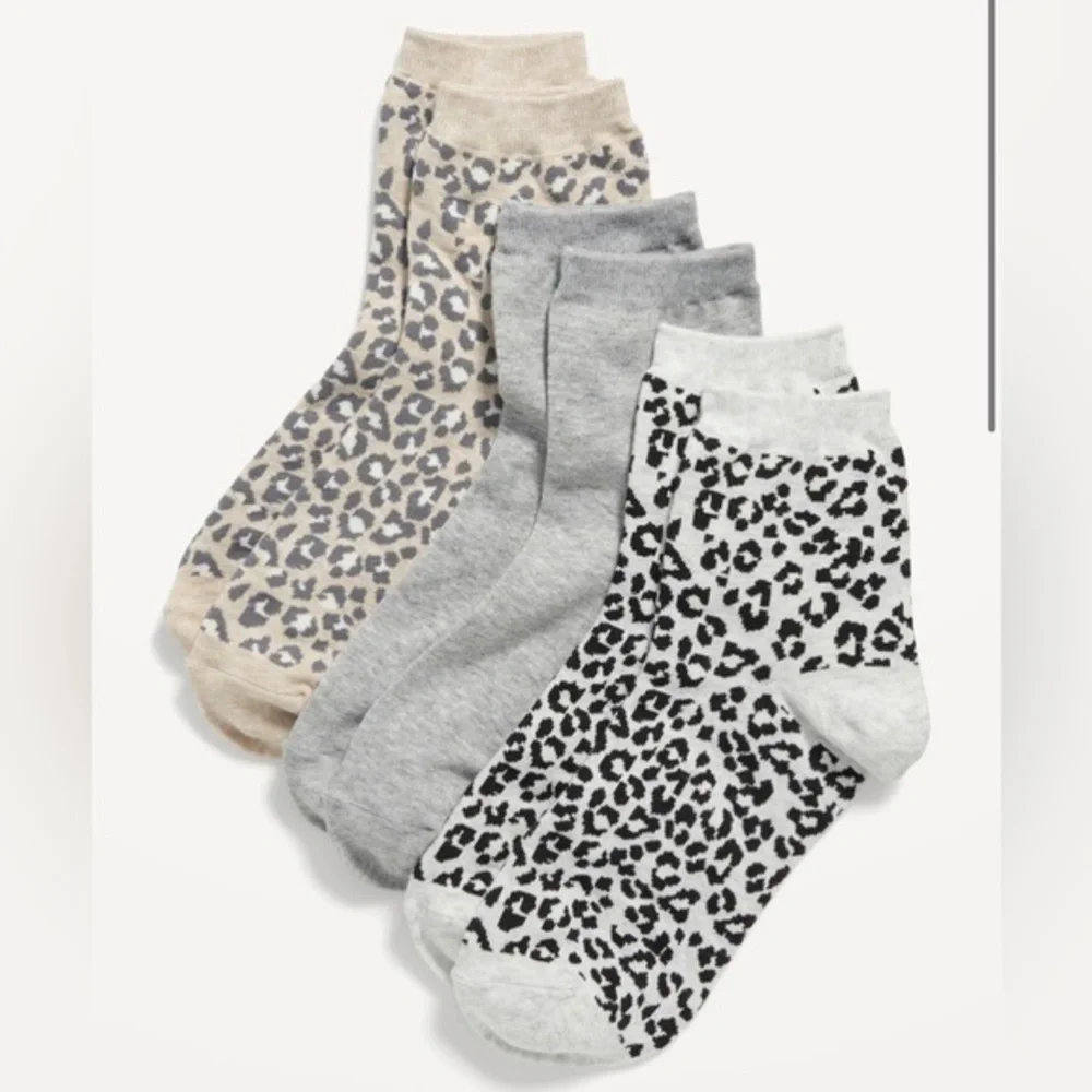 Novelty Quarter Crew Socks 3-Pack