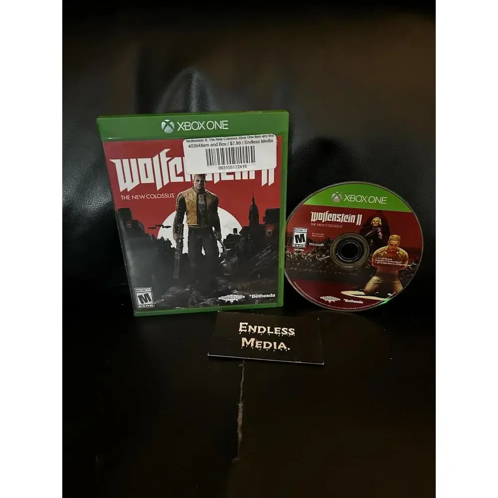 Wolfenstein II: The New Colossus Microsoft Xbox One Item and Box Video Game