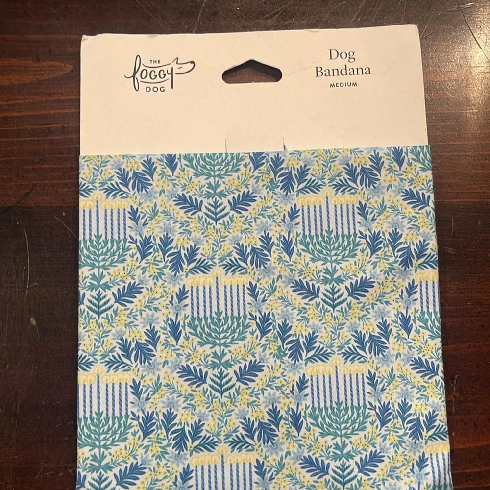 Dog Bandana by Foggy Dog - Flora Menorah Hanukkah