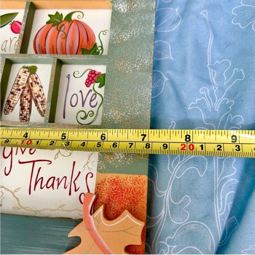 Rustic Farmhouse Fall Thanksgiving Thankful Wood Wall Hanging Decor