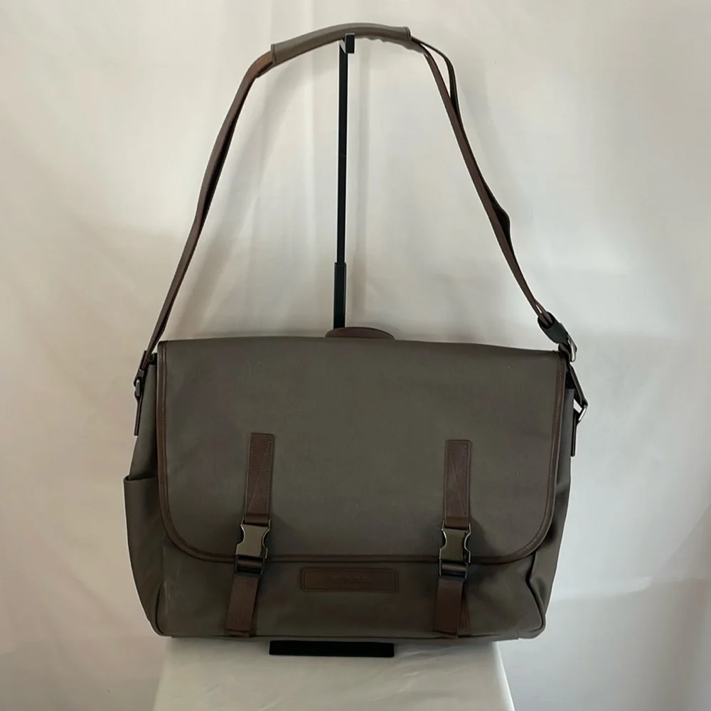 Portal packs messenger crossbody bag brown/grey