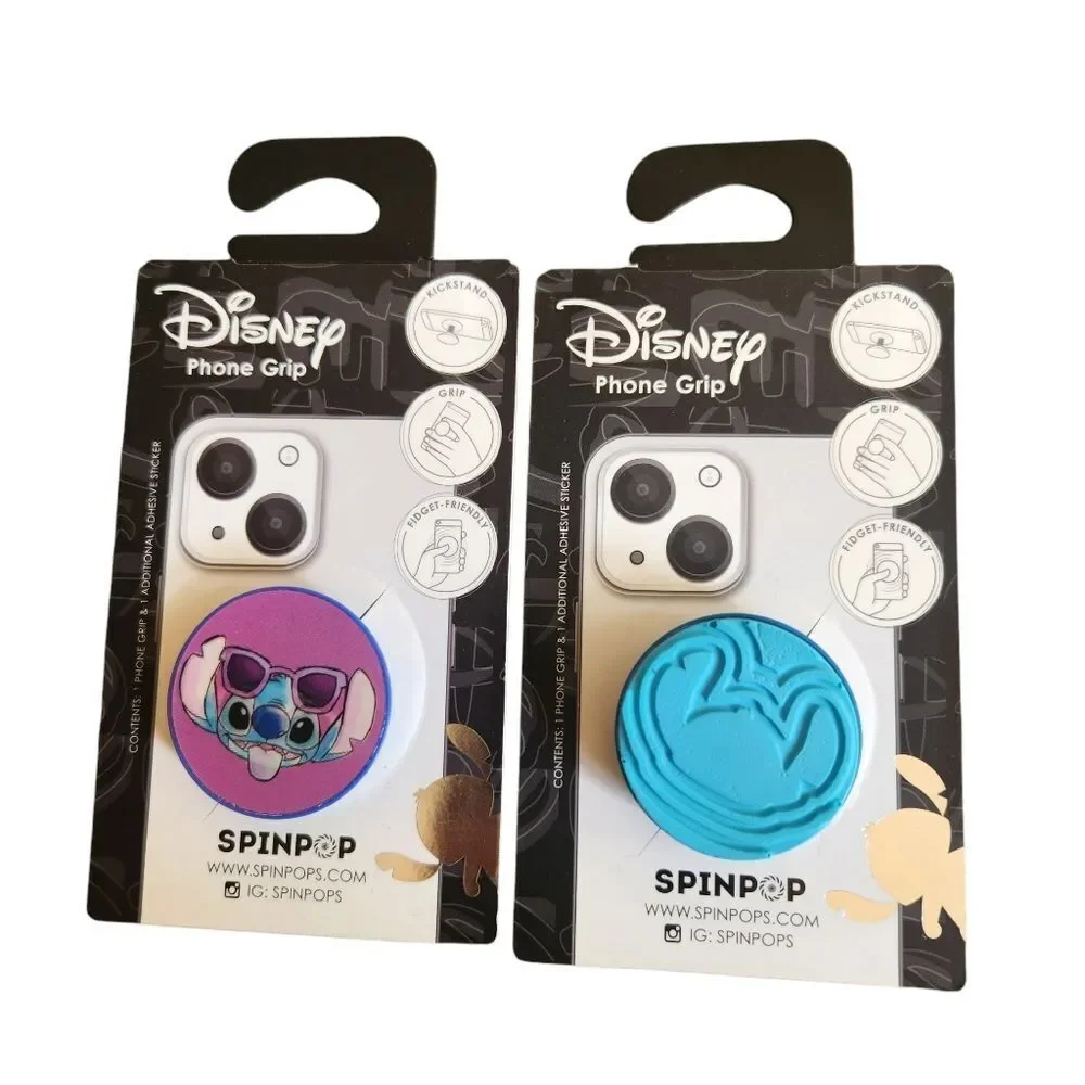 Lilo & Stitch Disney Spin Pop Phone Grips NWT Unused Lot of 2 Hologram