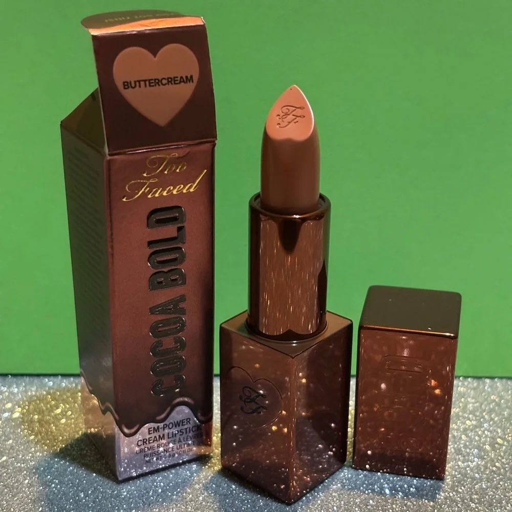 BNIB! TOO FACED Cocoa Bold Empower Cream Lipstick in BUTTERCREAM 💄🍰