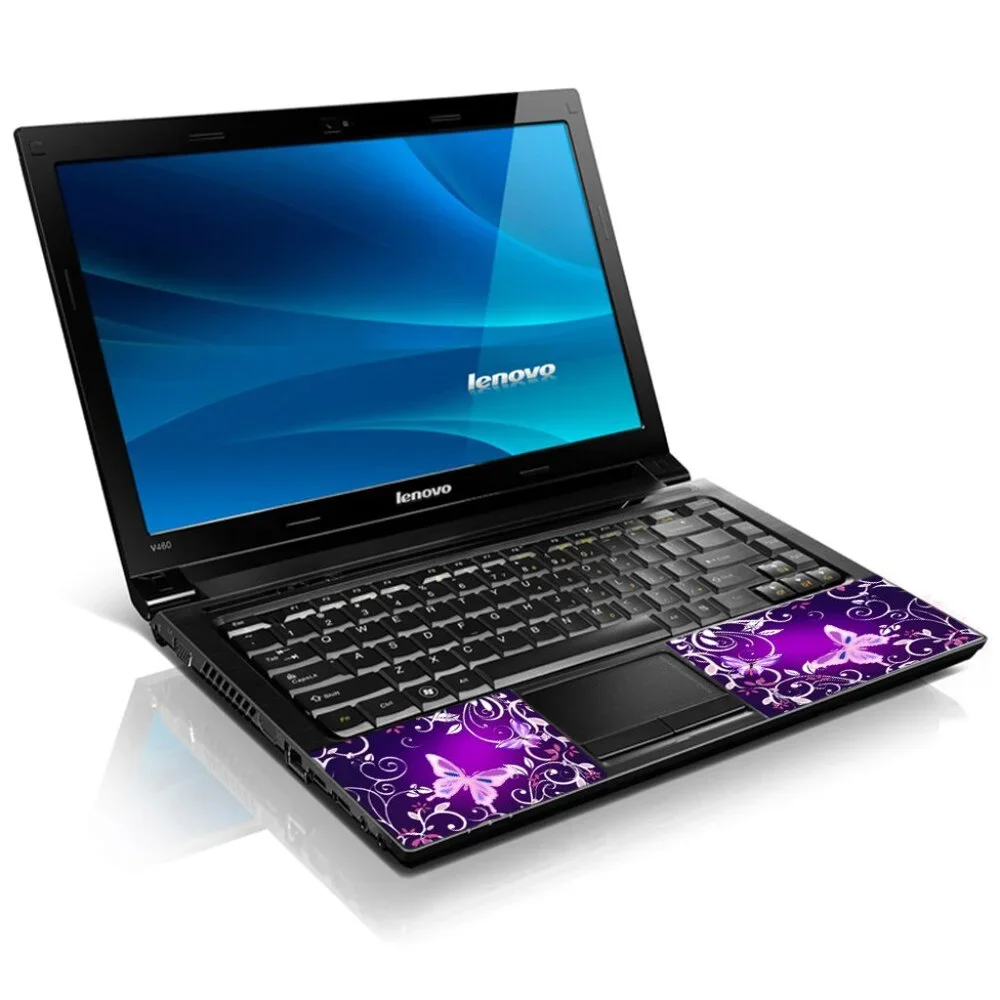 LSS 15.6 & 17.3 Inches Laptop Notebook Skin Sticker Decal - Purple Butterfly Flo