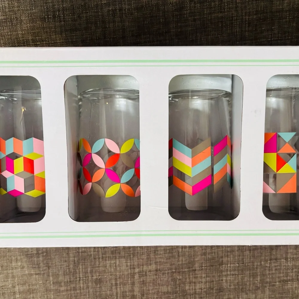 Paper Source Geometric Patterned Glass Set