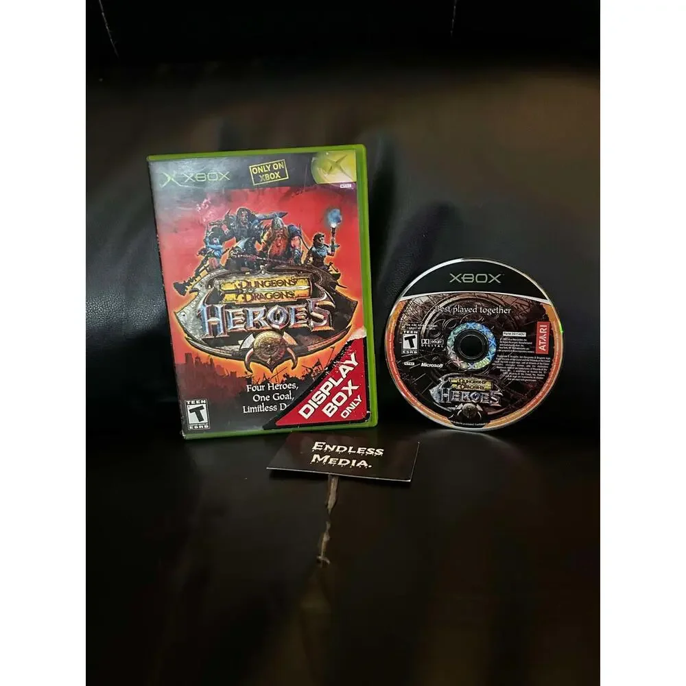 Dungeons & Dragons Heroes Microsoft Xbox Item and Box Video Game