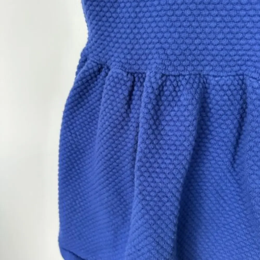 Janie and Jack • Blue Knit Ruffle Mock Neck Dress