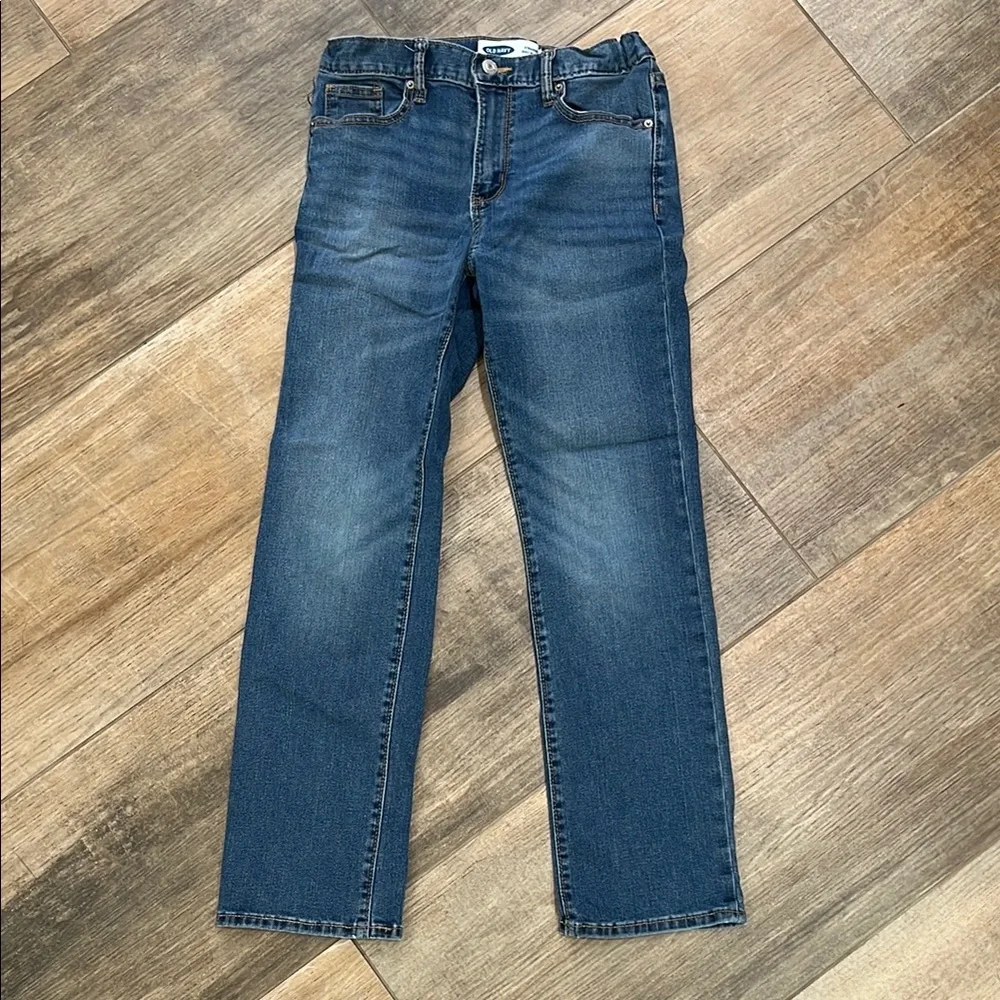 Old Navy Blue Straight-Leg Jeans Medium Weight