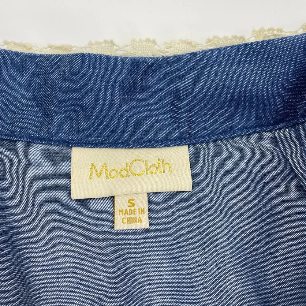 Modcloth cotton zip side