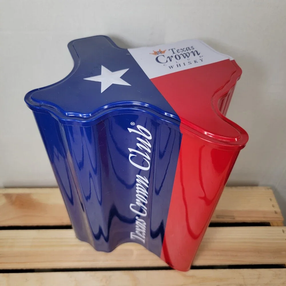 Texas Crown Club Whisky Tin 9.5