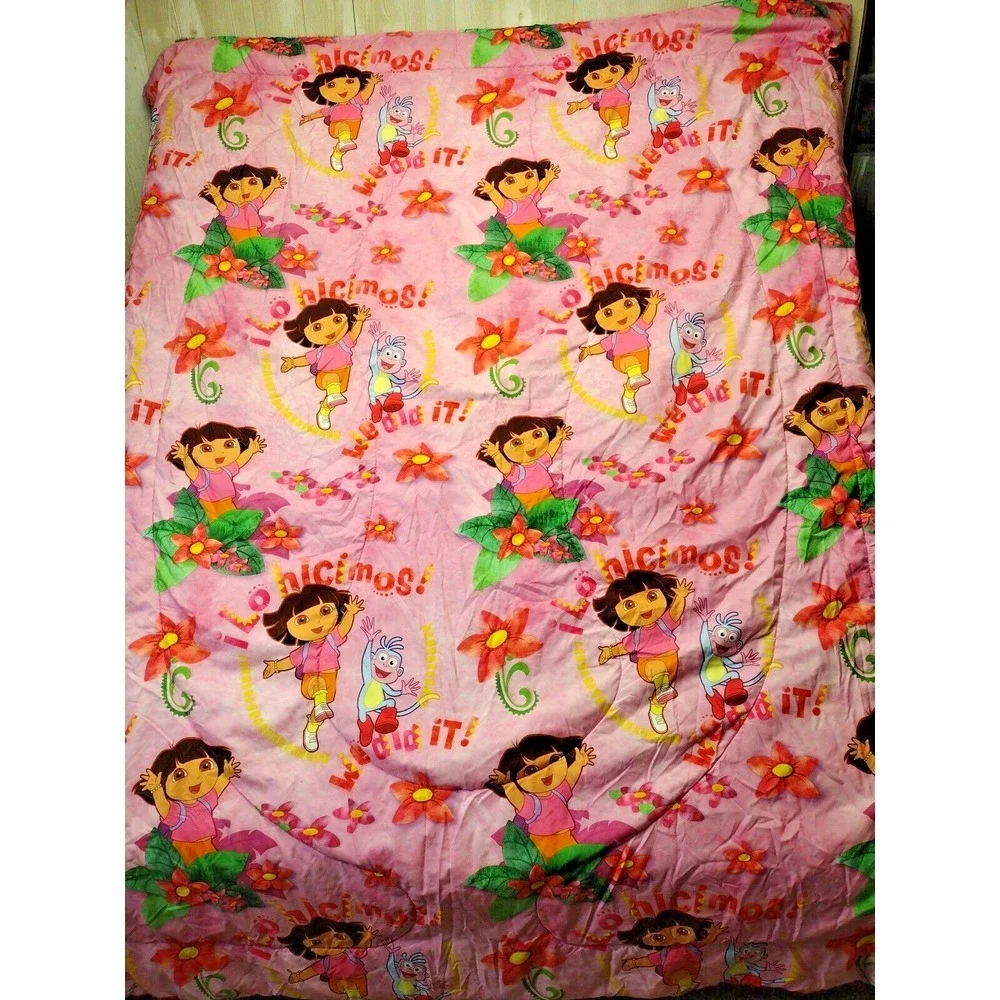 Dora The Explorer Reversible Twin/Full Comforter Bedspread 72x86 VIVID COLORS